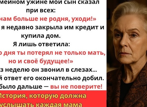 — Мама звонила в слезах, сказала, ты ее среди ночи на улицу выгнала! — возмущался по телефону муж